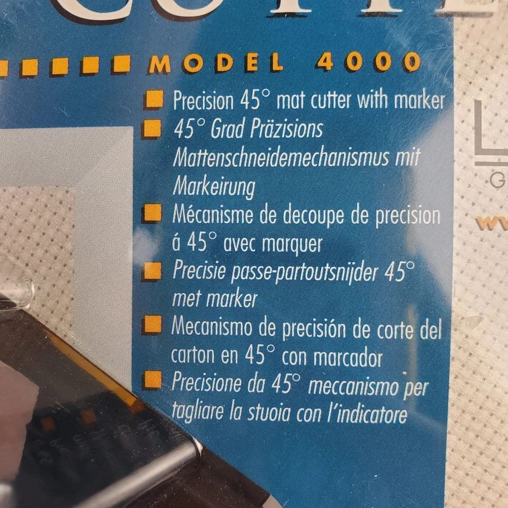 Logan 4000 Deluxe Pull Style Hand-Held Bevel Mat Cutter For #270 Blades - NEW
